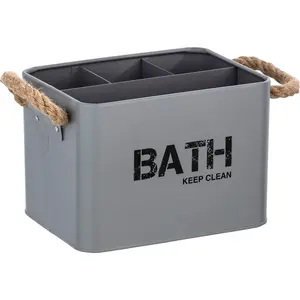 Органайзер для ванной комнаты WENKO «Гара», (1 шт.), с 4 отделениями, серый/коричневый/черный