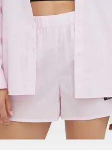 Льняные шорты с резинкой на талии lovechild, розовый
