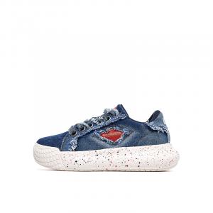 Lee Cooper Устойчивые к истиранию противоскользящие низкие скейтерские кроссовки унисекс деним синий женские, цвет Denim Blue Women's