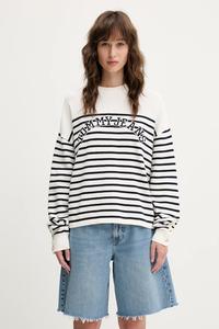 Хлопковый свитер Tommy Jeans, бежевый