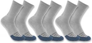 Женские носки Carhartt Force Midweight Logo Crew Sock, 3 шт., Asphalt Heather