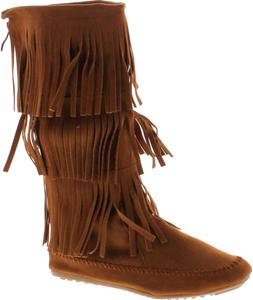 Женские мокасины Nature Breeze Cherokee-03 с бахромой из искусственной замши