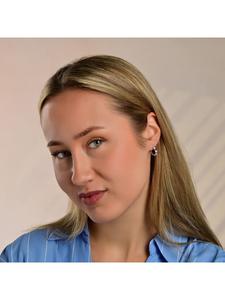 Adeliás Женские серьги - серьги-гвоздики из серебра 925 пробы с кубическим цирконием в серебряной оправе