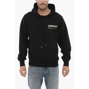 Толстовка с круглым вырезом из хлопка с начесом WORKSHOP Ambush, Black