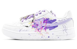 XTEP Кроссовки Air Force One Slip, водонепроницаемые, легкие, низкие, женские, темно-фиолетовые