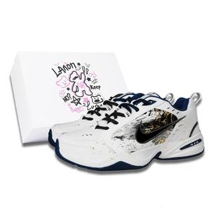 Кроссовки Air Monarch 4 Chunky унисекс с низким верхом золотистого цвета Nike, белый