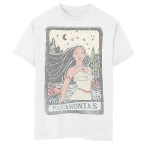 Футболка с плакатом и графикой «Покахонтас Дисней» для мальчиков 8–20 лет с жестокой красочной позой Disney