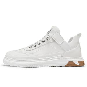 Mulinsen Мужские низкие скейтерские кеды белые, цвет White[Leather Shoe Size: Size 40 in This Model = Athletic Shoes 41]