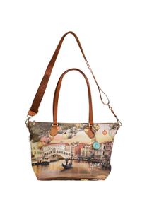 Сумка Y Not? шоппер с принтом, бежевый