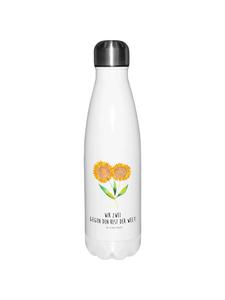 Mr. & Mrs. Panda Термос с изображением цветка подсолнуха и надписью белого цвета