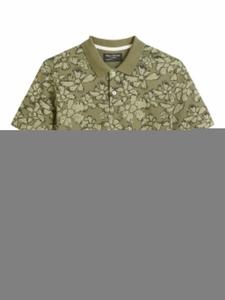 Marc O'Polo рубашка поло с цветочным принтом, зеленый
