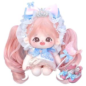 COTTON PLANET Хлопковая кукла со скелетом персиковая бутоньерка плюшевая кукла высота 20 см длина 220 мм