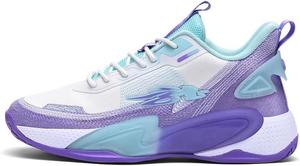 Мужские баскетбольные кроссовки легкие модные для тренировки, бега, занятий спортом в зале, тенниса и прогулок Generic, белый/фиолетовый