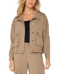 Утилитарная куртка с эластичным низом Liverpool Los Angeles, коричневый/бежевый