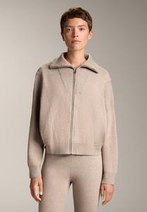 Кардиган OYSHO RIB COLLAR, Beige