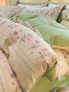 MIDO HOUSE Комплект постельного белья, 3 предмета, 150x200 см, цветочный принт