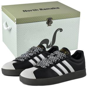 Adidas Neo VL Court 2.0 низкие скейтерские кроссовки унисекс черно-серебристые в подарочной коробке премиум-класса, цвет Black Silver-High-End Gift Box 3