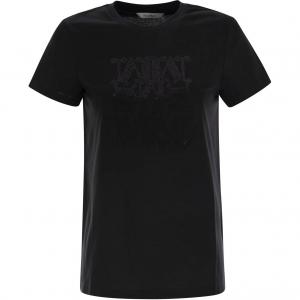 Футболка с вышитым логотипом MaxMara, черный