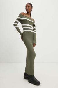 Шерстяное платье Answear Lab, зеленый