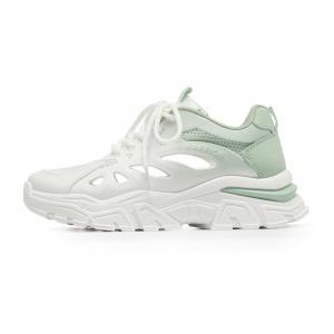 WARRIOR Износостойкие, дышащие, легкие, повседневные туфли с низким верхом, женские, белого и светло-зеленого цвета