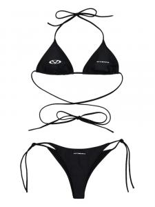 Комплект бикини с логотипом VETEMENTS, черный