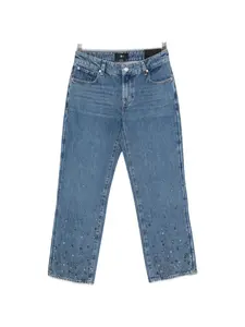 Прямые джинсы 7 For All Mankind, синий