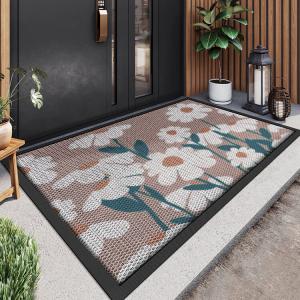 Dajiang Ковер 80х150 см для прихожей в стиле Daisy Sea, износостойкий, противоскользящий, грязеотталкивающий