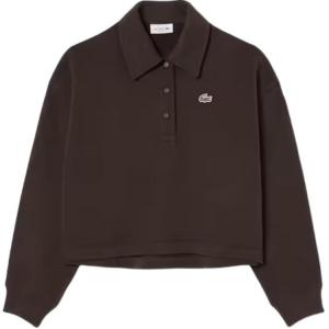 Поло свитшот LACOSTE, коричневый