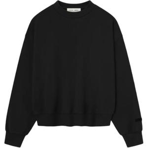 Свитшот из хлопка с принтом логотипа Fear Of God Essentials, черный