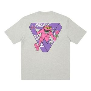 Футболка PALACE x M-Zone Crossover Small Tri-Ferg Pattern Cartoon Short Sleeve Unisex Gray, серый