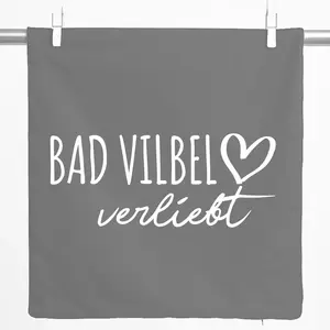 Декоративная наволочка Huuraa Bad Vilbel in Love Gift 40x40 см, стальной серый хлопок, украшение Bad Vilbel Hellweg Druckerei