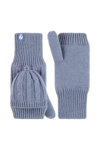 1 пара варежек-трансформеров Ash с косами SOCKSHOP Heat Holders, синий