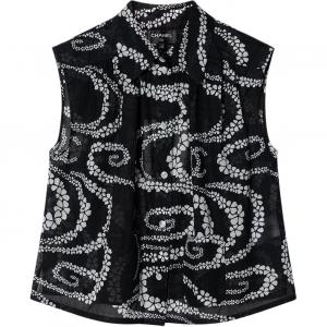 CHANEL Женская рубашка черно-белая