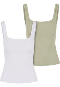 Топ Urban Classics, оливковый/белый
