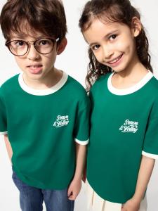 Хлопковая футболка AIRism с графикой Uniqlo, 55 green