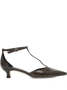 Туфли Liz T-bar pumps Aeyde, коричневый