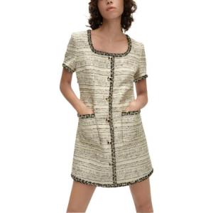 KARL LAGERFELD Женское платье с коротким рукавом золотое KARL LAGERFELD / Karl Lagerfeld Jeans