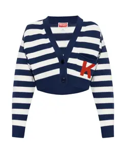 Полосатый кардиган Kenzo, синий