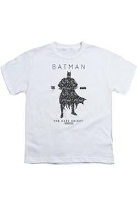 Футболка с силуэтом Batman в стиле пейсли для детей с коротким рукавом Gildan, белый