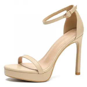 Lan Miao Женские сандалии с одной лямкой абрикос, цвет Apricot