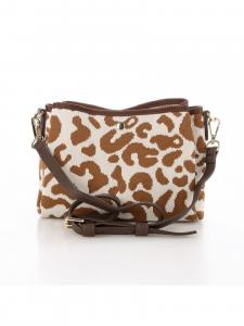 Сумка Cachecache / Сумка через плечо с тремя отделениями, жаккардовая, с различными узорами.