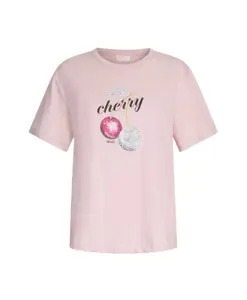 Футболка с графическим принтом из хлопка. Liu Jo, розовый