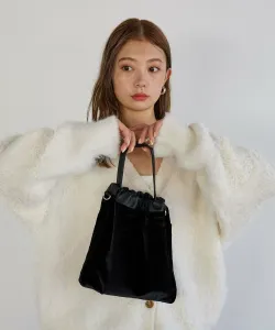 Двусторонняя сумка с присборенной спинкой двусторонний дизайн: велюр и искусственная кожа Bayflow, цвет Black 19