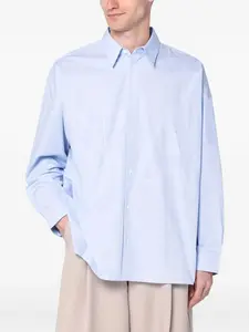 Рубашка с вышитым логотипом NEW AMSTERDAM, синий