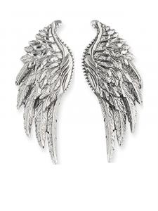 Серьги-гвоздики в форме крыльев Emanuele Bicocchi, серебряный