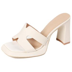 Резиновые износостойкие тапочки-слайды женские TATAYA, Ecru