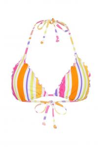 Узорчатый треугольный верх бикини с оборками Chiemsee, мультиколор