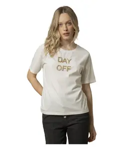 Стильная футболка с украшениями для выходного дня Kocca, белый