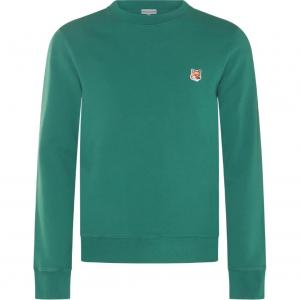 Свитшот с лисой от Maison Kitsuné Maison Kitsune, зеленый