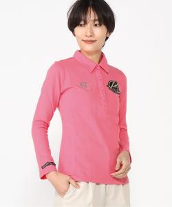 rienda suelta/(W)【km】BASIC Emblem RL/S Polo Shirt
